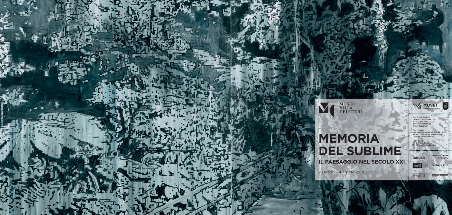 "MEMORIA DEL SUBLIME il paesaggio nel secolo XXI" 23 mars - 4 août 2019 / Museo Villa Dei Cedri, Bellinzona